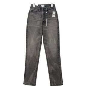 Good American Good Boy Black 221 High Rise Boyfriend Jeans size 00 24 @K1